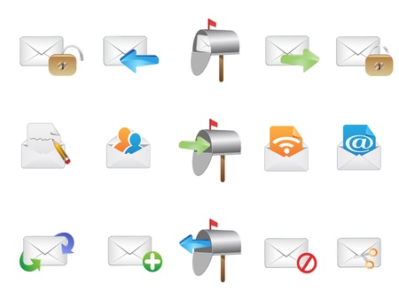 several email icons for web designのイラスト素材
