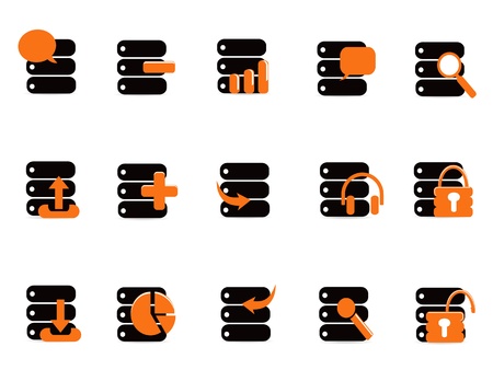 black database icons for web designのイラスト素材