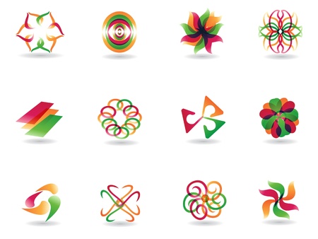 abstract colorful icons for designのイラスト素材
