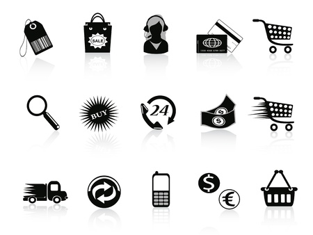 Commerce and retail icons set for designのイラスト素材
