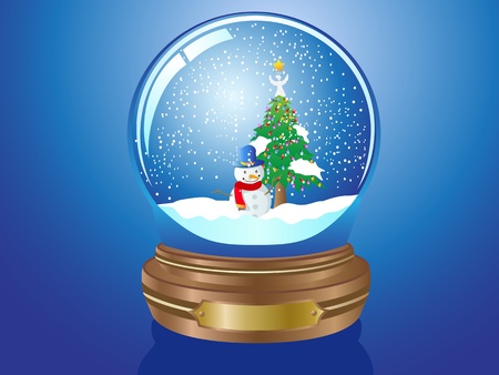 Christmas Snow globe for Christmas comingのイラスト素材