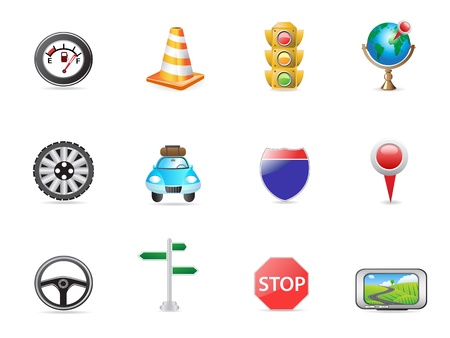 traffic icon set for designのイラスト素材