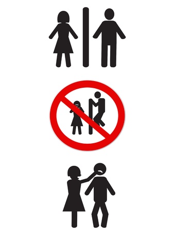 special design of Toilet signs with man and womanのイラスト素材