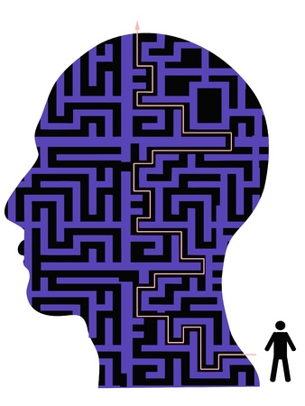 the background of human head mazeのイラスト素材