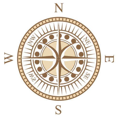 a special design of compass roseのイラスト素材