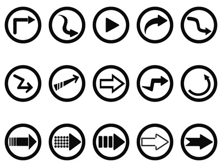 isolated arrow buttons set from white backgroundのイラスト素材