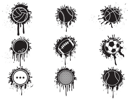 isolated splatter balls icon from white backgroundのイラスト素材
