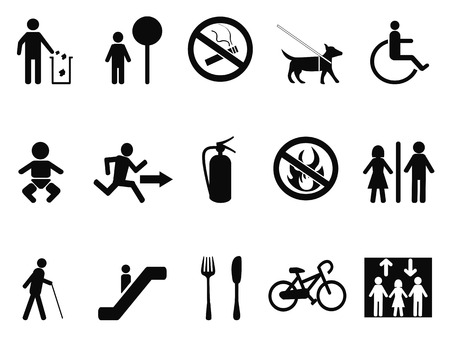 isolated international service symbols from white background のイラスト素材