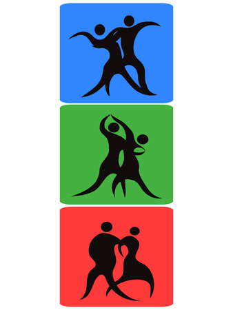 dancing symbol buttons for dancing designのイラスト素材