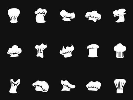 Isolated chef hats icon on black backgroundのイラスト素材