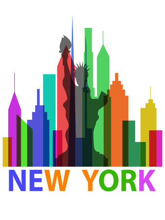 the background of new york poster fro travel designのイラスト素材