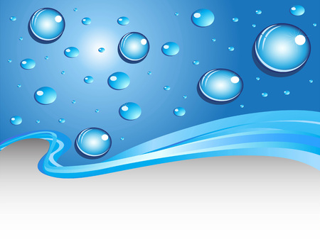 Blue drops curve background with copy space for web designのイラスト素材