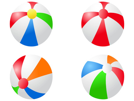 Color beach balls icon from white backgroundのイラスト素材