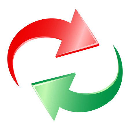 isolated reload arrow icon from white backgroundのイラスト素材