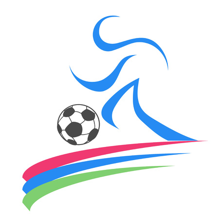 isolated soccer sport logo on white backgroundのイラスト素材