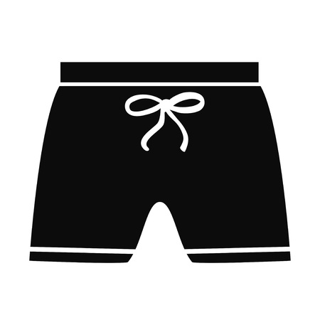 isolated simple black swim shorts icon on white backgroundのイラスト素材