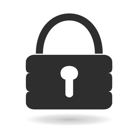 isolated simple lock icon from white backgroundのイラスト素材