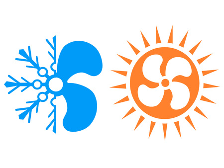isolated simple air conditioner symbol icon logo from white backgroundのイラスト素材