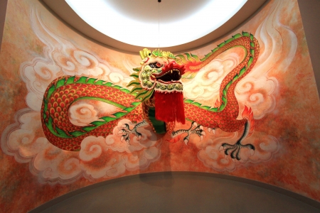 Dragon on the wallの写真素材