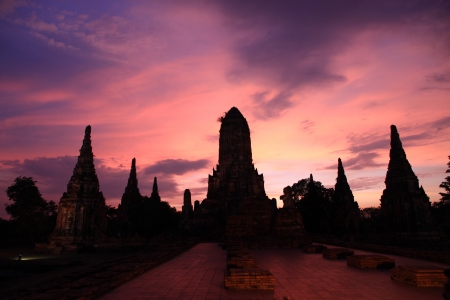 Temple under nice skyの写真素材