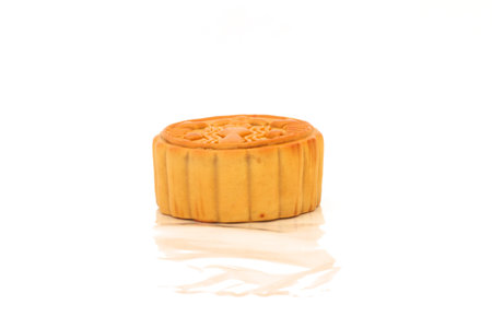 Moon cake on the white background