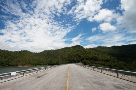 The road on dam crest