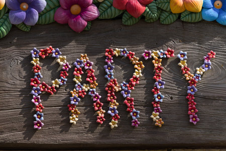 party sign decorated by flower