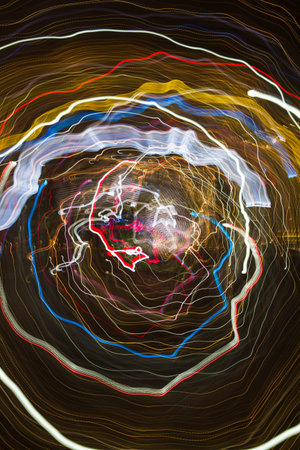 abstract light movement background in urban