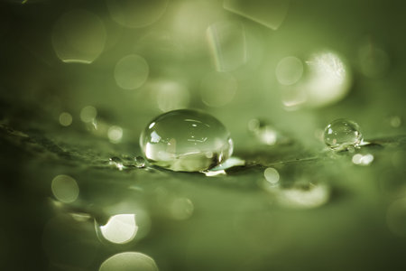 dew drop on lotus leaf