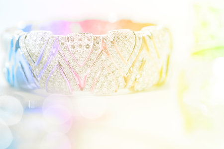 colorful soft blur diamond bracelet for background