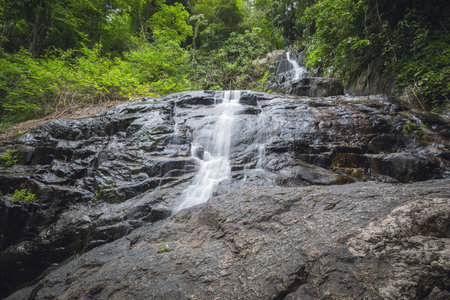 scenic at Jedkot waterfall in Thailandの写真素材