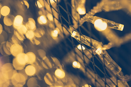 vintage shiny bokeh from christmas light bulbs