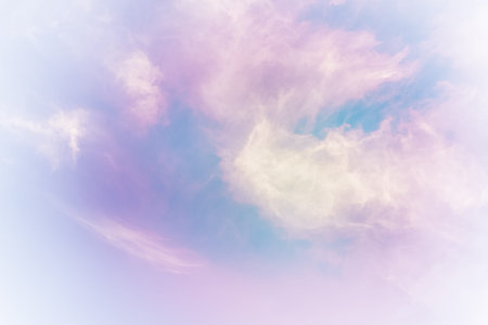 shape of cloud in pastel sky