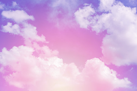 textured of beautiful cloud in pastel sky