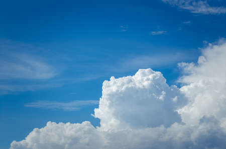 closeup bright cloud on blue skyの写真素材