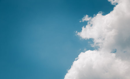 texture of cloud on blue skyの写真素材