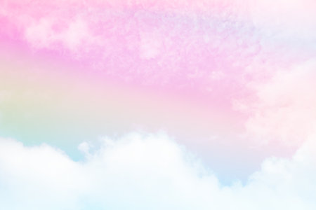 colorful pastel fantasy sky backgroundの写真素材