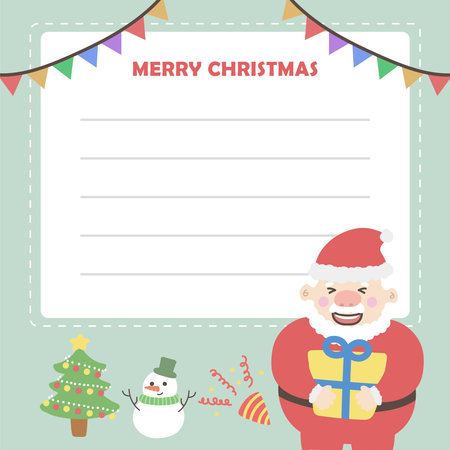 Cards, note paper to celebrate Christmasのイラスト素材