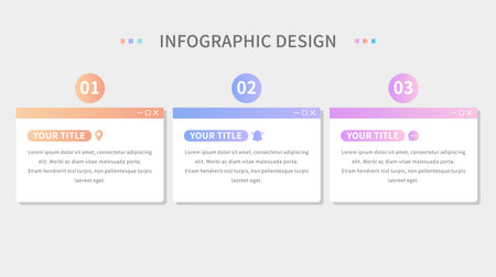 Tech-style business infographic with a timeline template to introduce stepsのイラスト素材