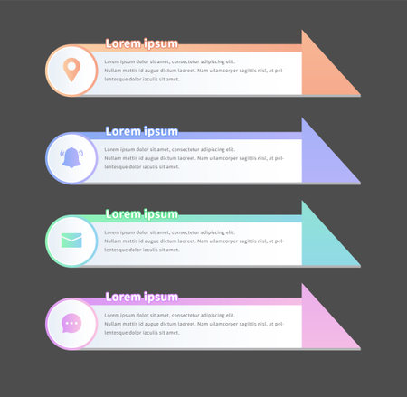 Modern infographics options banner, can be used for workflow layout, diagram, number options, web design.のイラスト素材