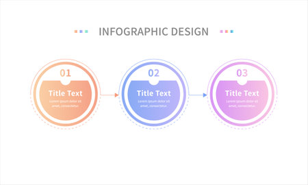 A circular business infographic that describes the time template for the stepsのイラスト素材