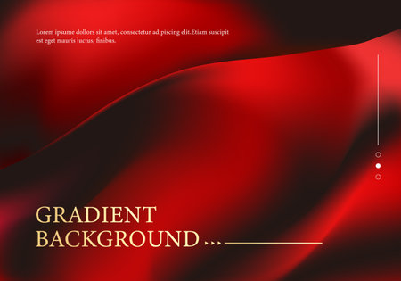 A luxurious and soft fabric-textured design with a gradient background of red and blackのイラスト素材