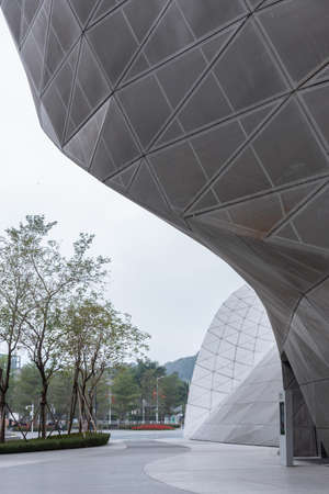 SHENZHEN MUSEUM OF CONTEMPORARY ART AND URBAN PLANNING EXHIBITION HALL (MOCAPE).のeditorial素材