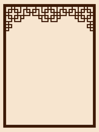 Traditional Chinese frame. Chinese element vector illustration.のイラスト素材