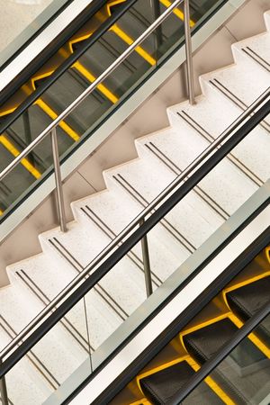 Stair and Escalator in office buildingの写真素材