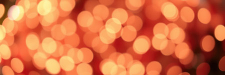 Beautiful warm bokeh lights create a cozy atmosphere during an evening gathering in a festive settingの素材