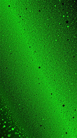 Vibrant green abstract design with sparkling textures and varying shades showcasing depth and movement in visual art formの素材