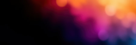 Colorful abstract background featuring vibrant hues blending seamlessly in a dynamic display of light and shadowの素材