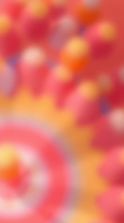 Bright colors and patterns create a vibrant abstract design with circular motifs and dynamic shapes for artistic expressionの素材