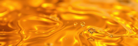 Liquid gold shimmering under light with rippling patterns captured in a close-up shotの素材